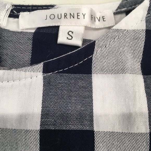 Journey Five Dress Women Small Pink Cottagecore Prairie Asymmetric Hem Check - Picture 10 of 10